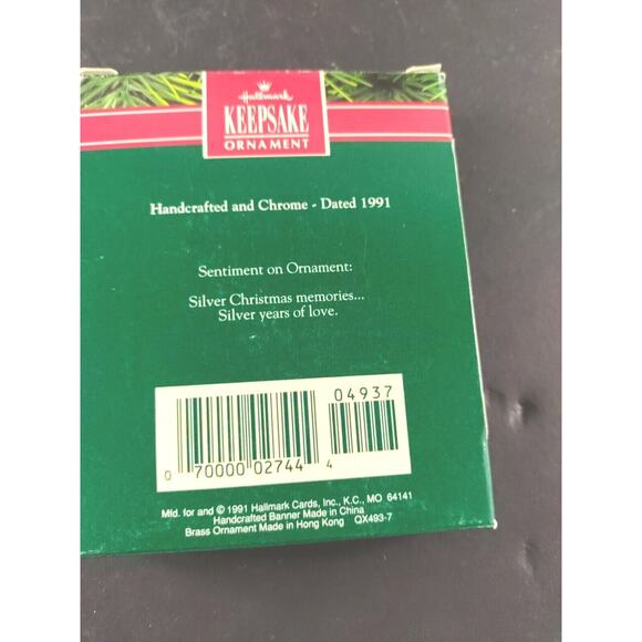 Hallmark Keepsake Ornament Twenty Five Years Together Photo Holder 1991 - Picture 4 of 6